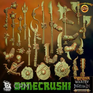 Описание картинки Bonecrushaz - Orc Mob от Мастерская Хомячка по цене 2 900руб | Свободный Рынок Миниатюр - СРМ