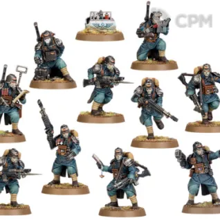 Описание картинки Kill Team: Death Korps + фигурные базы "Окопы" от Alchba по цене 2 500руб | Свободный Рынок Миниатюр - СРМ