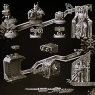 Описание картинки Venerable Land Raider - альт от Магазин Альфария по цене 2 300руб | Свободный Рынок Миниатюр - СРМ