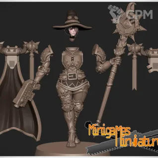 Описание картинки Мегумин хаосит Thousand daughters Megumin sorcerer waifu anime figurine 32мм от ChurcHehe 3d print по цене 800руб | Свободный Рынок Миниатюр - СРМ