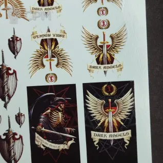 Описание картинки Transfer Sheet Dark Angels от ССП по цене 1 800руб | Свободный Рынок Миниатюр - СРМ