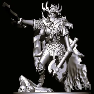 Описание картинки Dark Elf Dreadlord/Master with  Sea Dragon Cloak от Магазин Альфария по цене 250руб | Свободный Рынок Миниатюр - СРМ