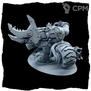 Описание картинки Миниатюра Орк Босс, Warboss on Warbike от Brother Ork по цене 1 730руб | Свободный Рынок Миниатюр - СРМ
