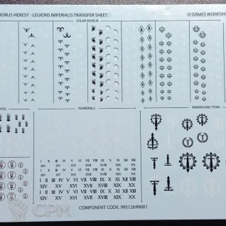 Описание картинки Legions Imperialis Transfer Sheet (Два листа) от Bender Rodriguez по цене 1 500руб | Свободный Рынок Миниатюр - СРМ