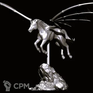 Описание картинки Dark Elves Nightmare Pegasus от Магазин Альфария по цене 250руб | Свободный Рынок Миниатюр - СРМ