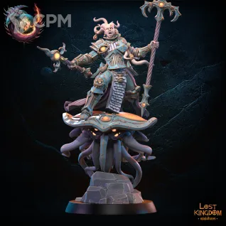 Описание картинки Chaos Sorcerer on Disk of Tzeentch от Daniilfedyakov по цене 550руб | Свободный Рынок Миниатюр - СРМ