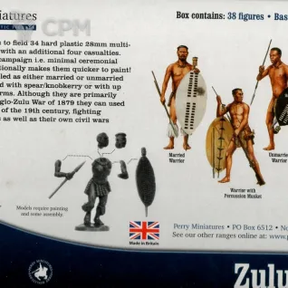 Описание картинки VLW41  Zulus! - 38 Hard plastic miniatures от Base 28 по цене 3 500руб | Свободный Рынок Миниатюр - СРМ