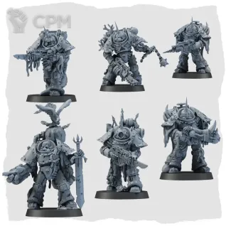 Описание картинки 6 Plague Marines от MrMetalHorror по цене 750руб | Свободный Рынок Миниатюр - СРМ