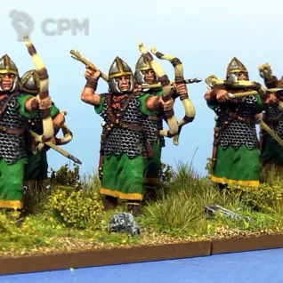 Описание картинки Early Imperial Roman Auxiliary Archers от Base 28 по цене 3 540руб | Свободный Рынок Миниатюр - СРМ
