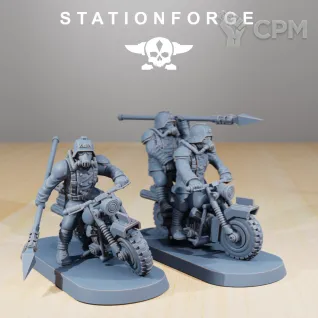Описание картинки Байкеры Корпуса Смерти Крига(цена за 1 модель) от 3D Wargaming по цене 220руб | Свободный Рынок Миниатюр - СРМ