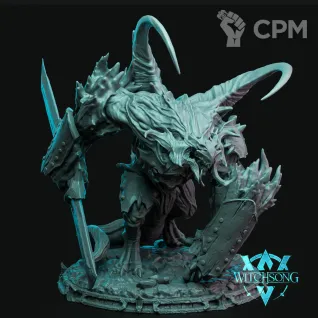 Описание картинки Ghel'kerot, Guardian of the Gate от ADEPT M&P по цене 2 000руб | Свободный Рынок Миниатюр - СРМ