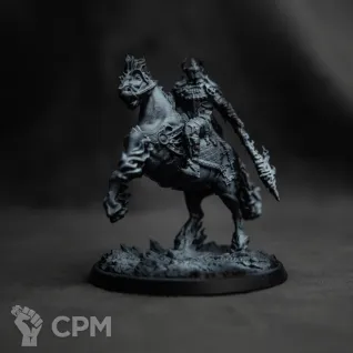 Описание картинки Адский всадник (Нарзугон) верхом на Кошмаре от Dark Craft Hobby по цене 581руб | Свободный Рынок Миниатюр - СРМ