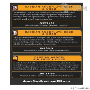 Описание картинки Star Wars: Legion – Cassian Andor, Jyn Erso &amp; K-2SO от StarkLogistics по цене 4 095руб | Свободный Рынок Миниатюр - СРМ