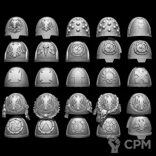 Описание картинки Raven Guard Shoulder Pads от Saudad по цене 300руб | Свободный Рынок Миниатюр - СРМ