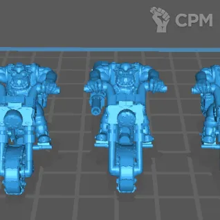 Описание картинки 5 байкеров орков олд кул стайл / 5 bikers Orcs OldSKULZ Style от 3D6 по цене 369руб | Свободный Рынок Миниатюр - СРМ