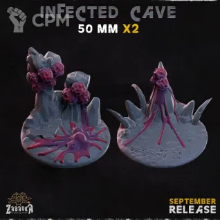 Описание картинки Infected Сave Base 50мм от 3Д-Печка по цене 130руб | Свободный Рынок Миниатюр - СРМ