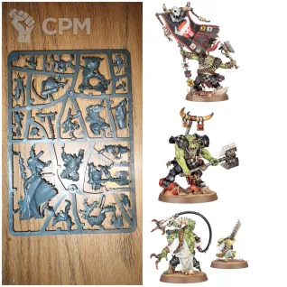 Описание картинки Warhammer Orks Bannernob + Bigboss + Orks Painboy от GLOM по цене 4 000руб | Свободный Рынок Миниатюр - СРМ
