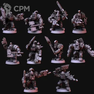Описание картинки Ork boyz Альтернатива от Хитрый гретчин  по цене 1 100руб | Свободный Рынок Миниатюр - СРМ