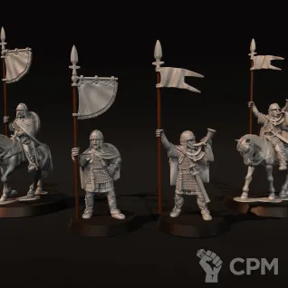 Описание картинки Carolingian warriors With Bows от Manufactorum76 по цене 1 550руб | Свободный Рынок Миниатюр - СРМ