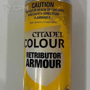 Описание картинки Citadel Retributor Armour Gold Spray - New, Unused от Mundungus по цене 3 799руб | Свободный Рынок Миниатюр - СРМ