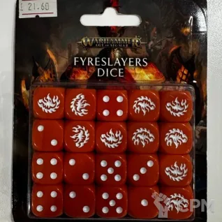 Описание картинки Fyreslayers Dice - Warhammer Age Of Sigmar AOS - New, Unused от Mundungus по цене 3 324руб | Свободный Рынок Миниатюр - СРМ