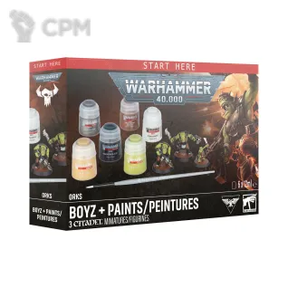 Описание картинки Предзаказ на Warhammer 40000 ORKS + PAINTS SET от Дауран по цене 3 000руб | Свободный Рынок Миниатюр - СРМ