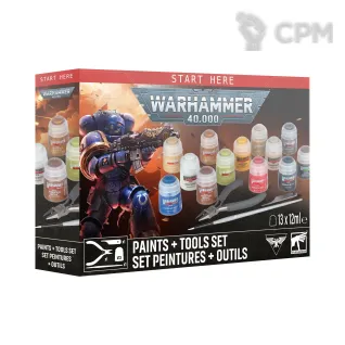 Описание картинки Предзаказ на Warhammer 40000 40K PAINTS + TOOLS от Дауран по цене 3 500руб | Свободный Рынок Миниатюр - СРМ