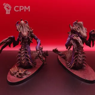 Описание картинки StarCraft Zerg Swarm — Kerrigan, 12 Raptors, 3 Roaches, 2 Hydralisks — 3D SLA, покрас от Жидкий Пират по цене 12 000руб | Свободный Рынок Миниатюр - СРМ