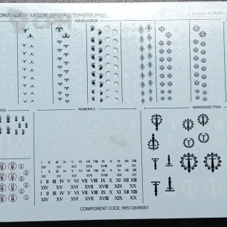 Описание картинки Legions Imperialis Transfer Sheet (Два листа) от Bender Rodriguez по цене 1 500руб | Свободный Рынок Миниатюр - СРМ