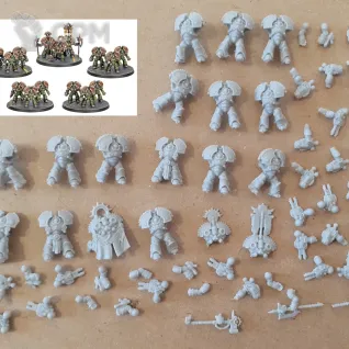 Описание картинки Saturnine Terminator Squads от Жадная лапа по цене 1 000руб | Свободный Рынок Миниатюр - СРМ