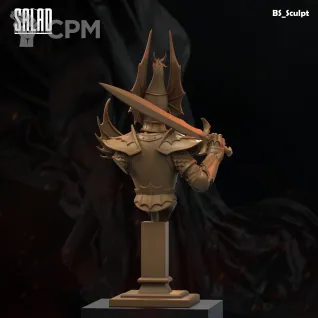 Описание картинки Dragon Knight (Bust) от Naggaroth Night по цене 2 000руб | Свободный Рынок Миниатюр - СРМ