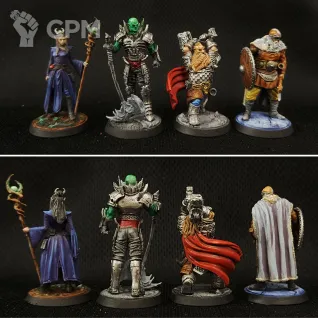 Описание картинки Герои-фэнтези для НРИ (DnD, Pathfinder и др.) 16 миниатюр от RobinGrib по цене 10 000руб | Свободный Рынок Миниатюр - СРМ