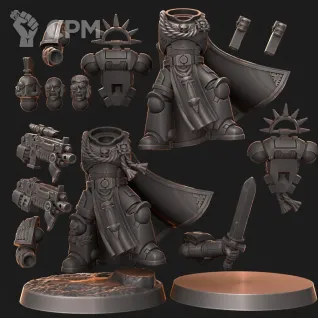 Описание картинки Space Marine Captain от Naggaroth Night по цене 600руб | Свободный Рынок Миниатюр - СРМ