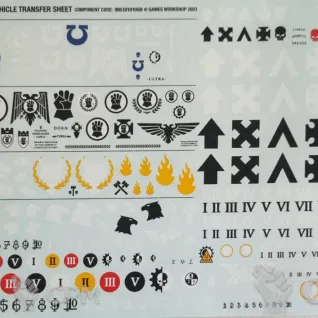 Описание картинки Space Marine Vehicle Transfer Sheet Decals от Black Legion Hall по цене 385руб | Свободный Рынок Миниатюр - СРМ