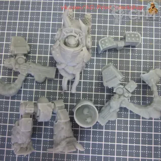 Описание картинки Contemptor Dreadnought Нургла с 2xVolkite Culverin от 3Д печать миниатюр по цене 1 108руб | Свободный Рынок Миниатюр - СРМ