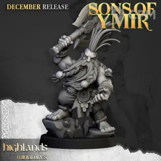 Описание картинки Dwarf Demonseeker от 3DPrintClub по цене 150руб | Свободный Рынок Миниатюр - СРМ