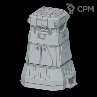 Описание картинки Контрольная башня от Dwarf Pirate Foundry по цене 450руб | Свободный Рынок Миниатюр - СРМ