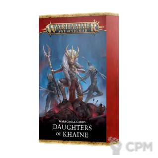 Описание картинки WARSCROLL CARDS: DAUGHTERS OF KHAINE на английском языке от Дауран по цене 2 750руб | Свободный Рынок Миниатюр - СРМ