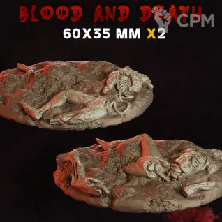 Описание картинки Blood and Death Base 60x35мм от 3Д-Печка по цене 150руб | Свободный Рынок Миниатюр - СРМ
