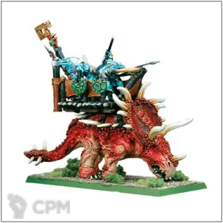 Описание картинки Lizardmen Stegadon classic от OldHammer Мастерская по цене 1 500руб | Свободный Рынок Миниатюр - СРМ