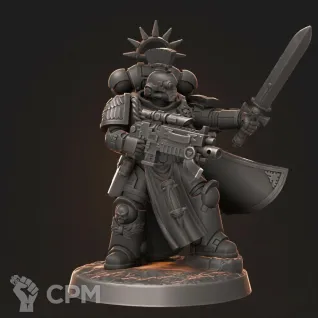 Описание картинки Space Marine Captain от Naggaroth Night по цене 600руб | Свободный Рынок Миниатюр - СРМ