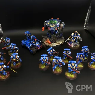 Описание картинки Ultramarines. Небольшая группа от WarBoss  по цене 100руб | Свободный Рынок Миниатюр - СРМ