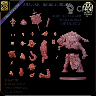 Описание картинки AMASS - AMALGAM - HATED от Manufactorum76 по цене 3 200руб | Свободный Рынок Миниатюр - СРМ