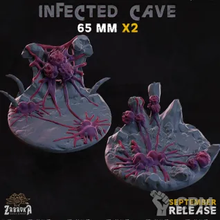 Описание картинки Infected Сave Base 65мм от 3Д-Печка по цене 180руб | Свободный Рынок Миниатюр - СРМ