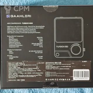 Описание картинки Мини компрессор для аэрографа Gaahleri TurboX mini от KATBAR по цене 4 500руб | Свободный Рынок Миниатюр - СРМ