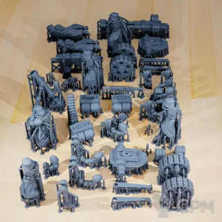 Описание картинки Heavy Weapons Squad Криговские тяжёлое орудия с расчетом от Подземный человек по цене 410руб | Свободный Рынок Миниатюр - СРМ