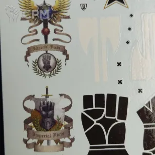 Описание картинки Transfer Sheet Imperial Fists от ССП по цене 1 800руб | Свободный Рынок Миниатюр - СРМ