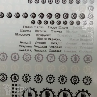 Описание картинки Transfer Sheet Iron Hands от ССП по цене 1 800руб | Свободный Рынок Миниатюр - СРМ