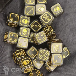 Описание картинки Adeptus Custodes Dice Set от ССП по цене 3 300руб | Свободный Рынок Миниатюр - СРМ