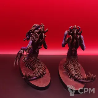 Описание картинки StarCraft Zerg Swarm — Kerrigan, 12 Raptors, 3 Roaches, 2 Hydralisks — 3D SLA, покрас от Жидкий Пират по цене 12 000руб | Свободный Рынок Миниатюр - СРМ
